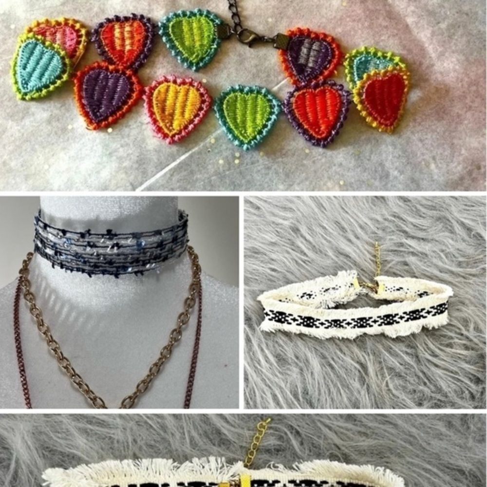 Set of 3 Handmade Chokers – One Size Fits Most